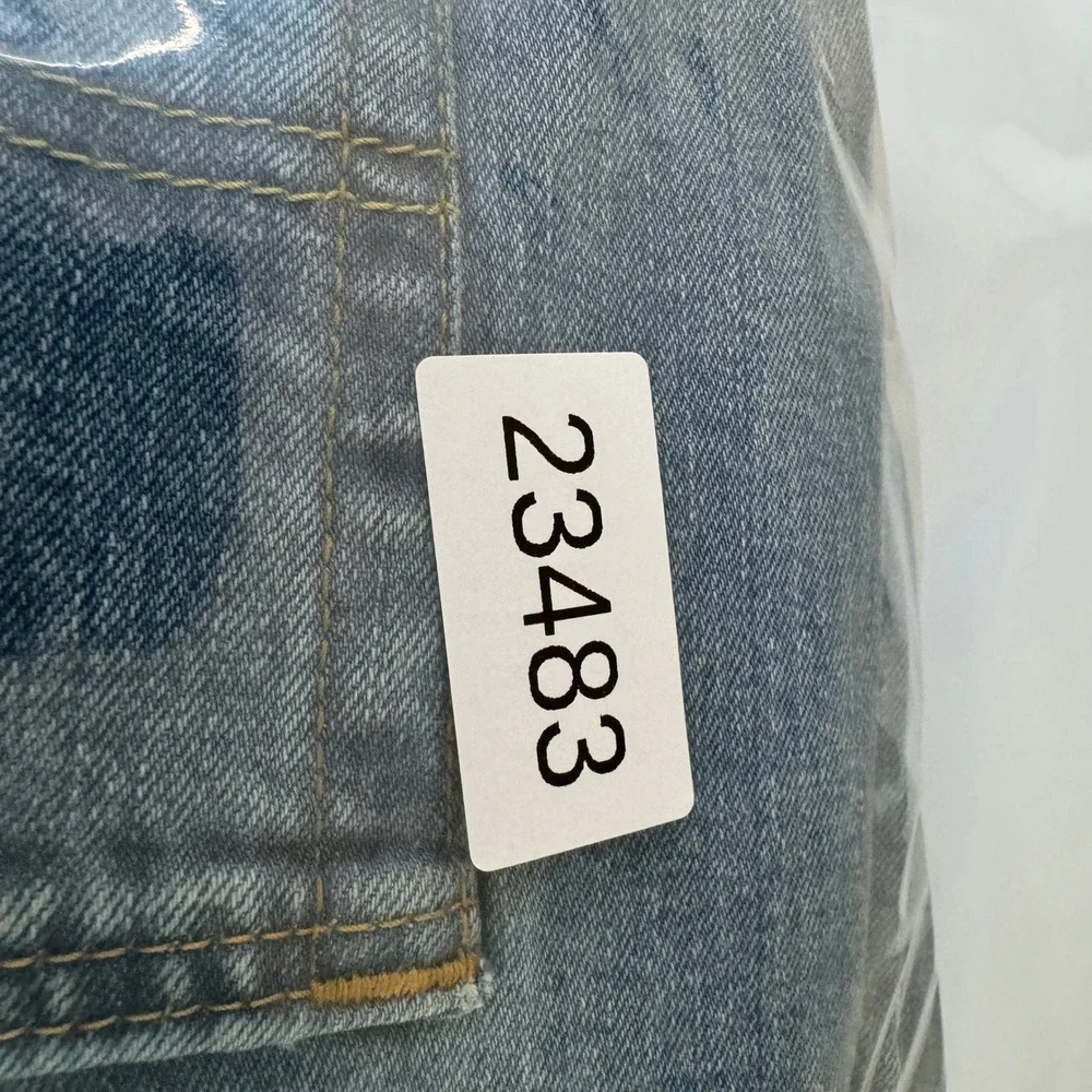Levi's Jeans Mens Size 36x32 505 Regular Fit Straight Leg Light Wash Stained